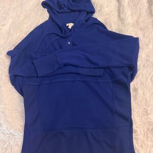 Blue Hooded Sweatshirt